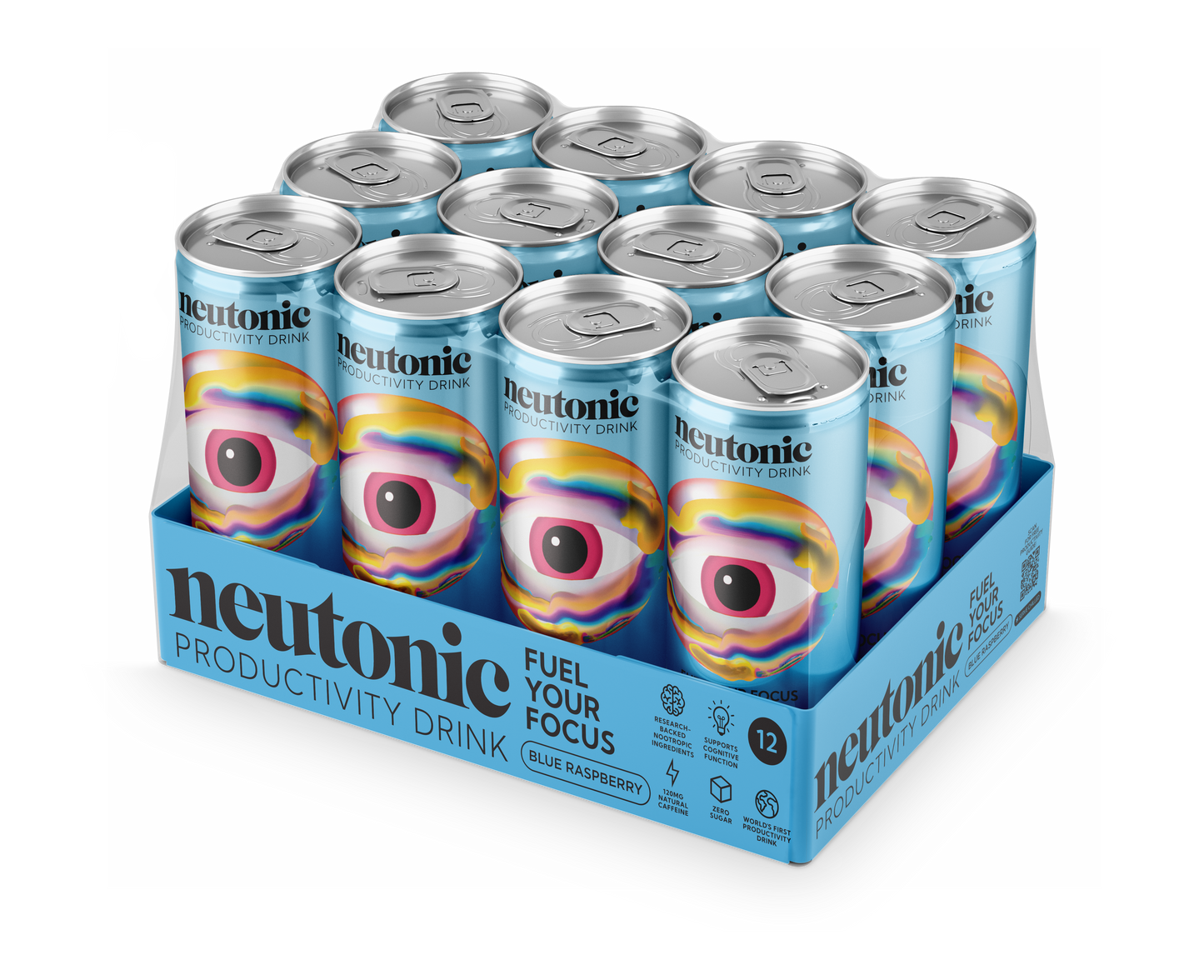 Neutonic Productivity Drink - Blue Raspberry - 12 Cans