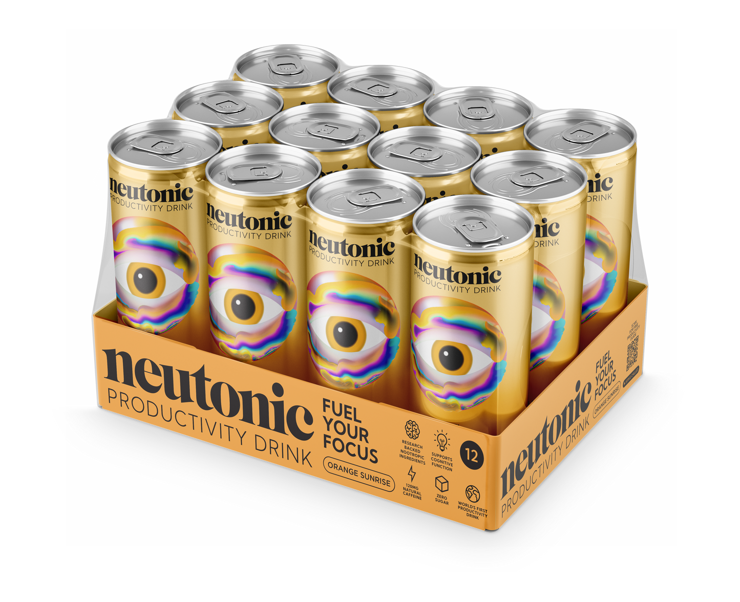 Neutonic Productivity Drink - Orange Sunrise - 12 Cans