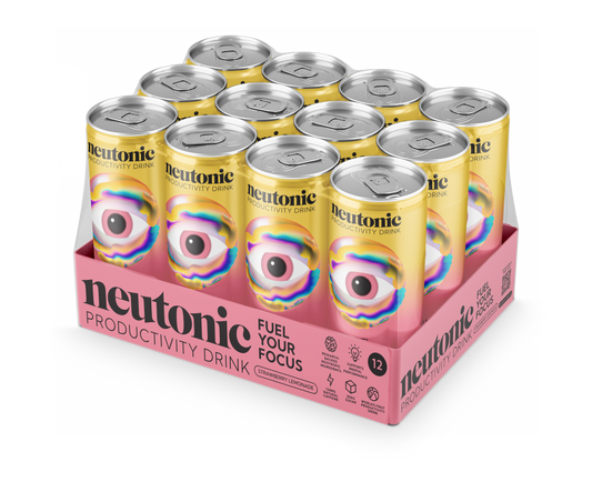 Neutonic Productivity Drink - Strawberry Lemonade - 12 Cans