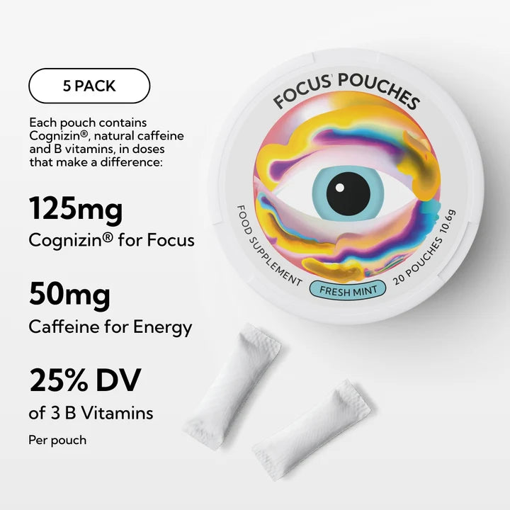 Focus Pouches - Fresh Mint - 5 pack