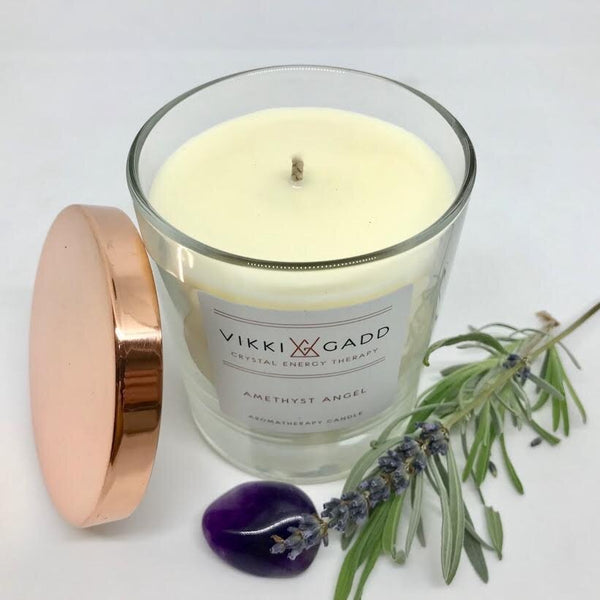 Amethyst Angel Home Candle